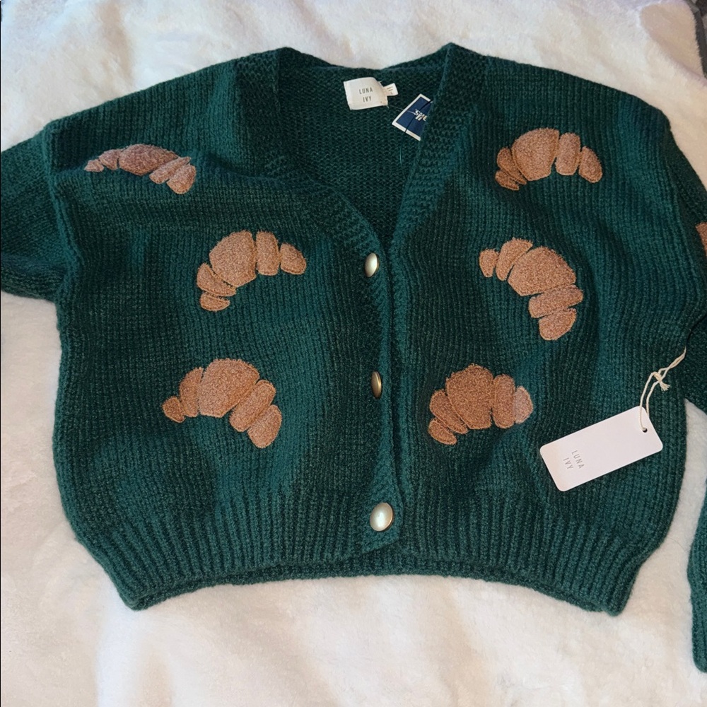 Luna Ivy | Sweaters | Nwt Luna Ivy Croissant Cardigan | Poshmark